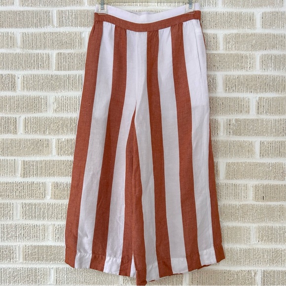 MADEWELL Cabana Stripe Cropped Wide Leg Pants - Picture 2 of 7